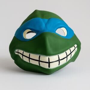 Vtg 1988 Mirage Studios TMNT Leonardo Costume Mask Rubber Vinyl Playmates Latex